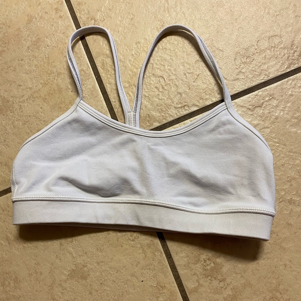 Lululemon flow Y bra in white